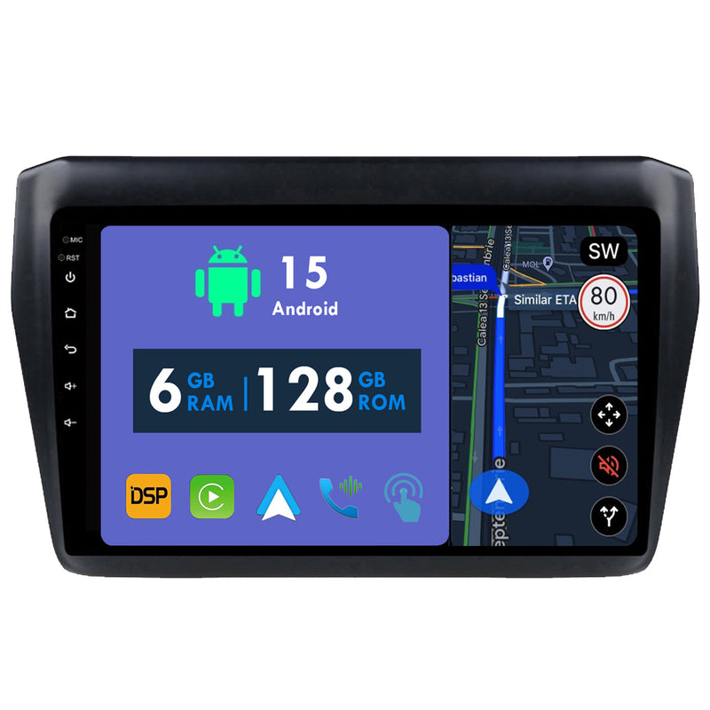 RoverOne Car Stereo Radio Bluetooth CarPlay GPS Navigation for Suzuki Swift 5 2016 - 2020