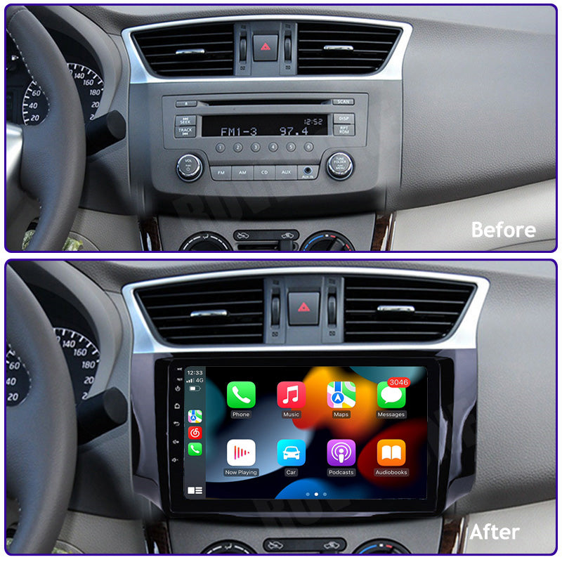RoverOne Car Stereo Radio Bluetooth CarPlay GPS Navigation for Nissan Sylphy B17 Sentra 12 2012 - 2018