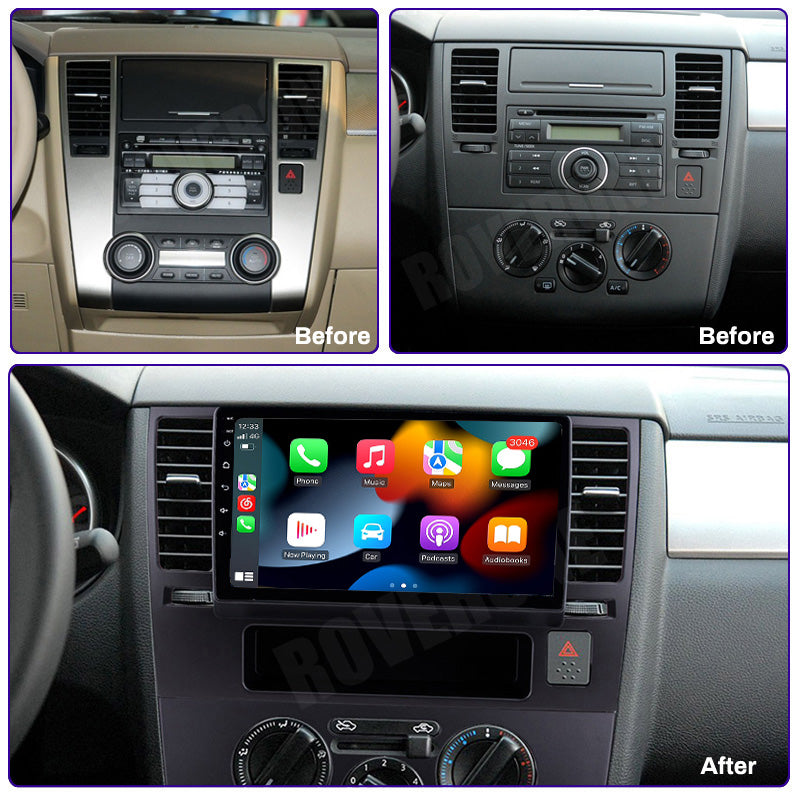 RoverOne Car Stereo Radio Bluetooth CarPlay GPS Navigation for Nissan Tiida C11 2004 - 2013