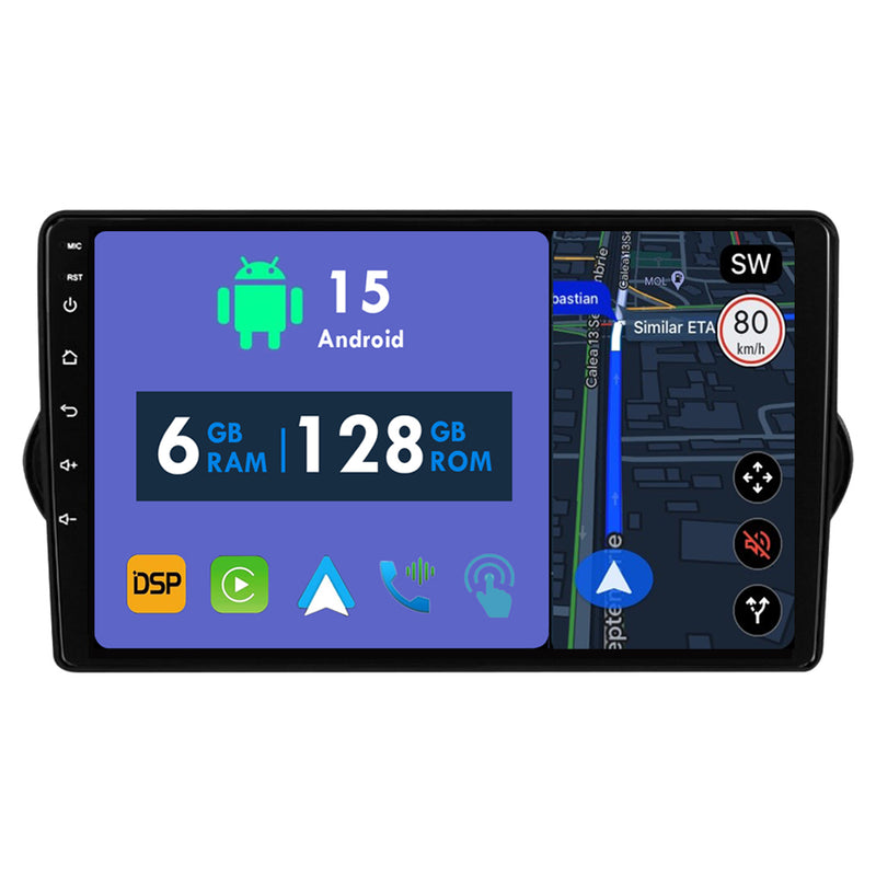 RoverOne Car Stereo Radio Bluetooth CarPlay GPS Navigation for Fiat Tipo Egea 2015 - 2023