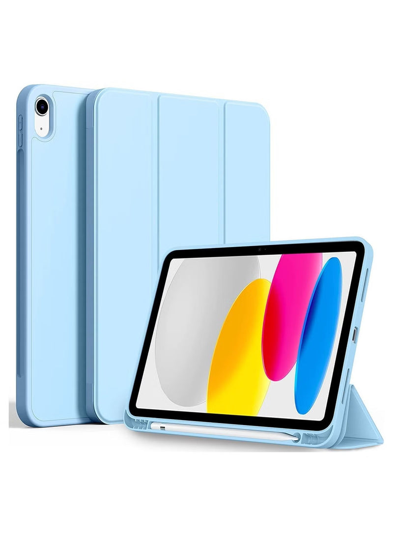 Case for iPad (A16) 11th 11 inch 2025 Gen iPad 11 Case/Case For iPad 10th Gen Case 2022 iPad 10 Case Trifold Stand Clear Transparent Shell Back with Pencil Holder Smart Cover for 11" iPad 11th 2025/10.9"iPad 10th Gen 2022