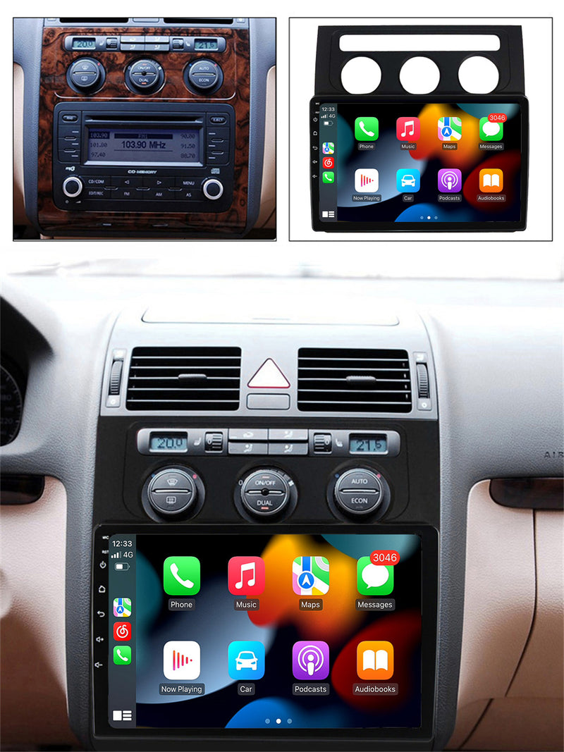 RoverOne Car Stereo Radio Bluetooth CarPlay GPS Navigation for Volkswagen Touran 1 2003 - 2010