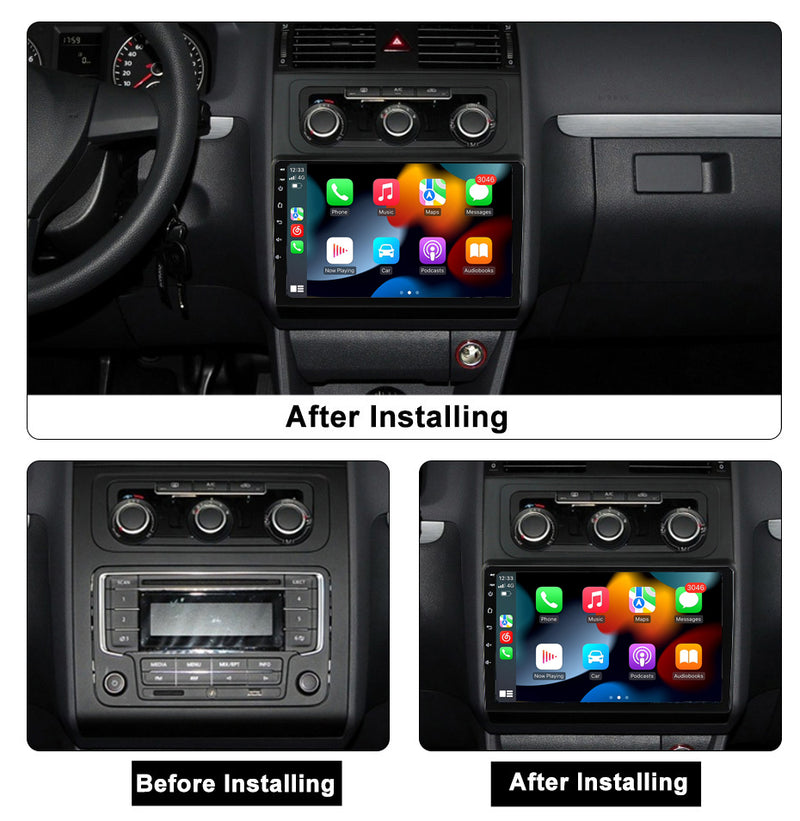 RoverOne Car Stereo Radio Bluetooth CarPlay GPS Navigation for Volkswagen Touran 2 1T 2010 - 2015