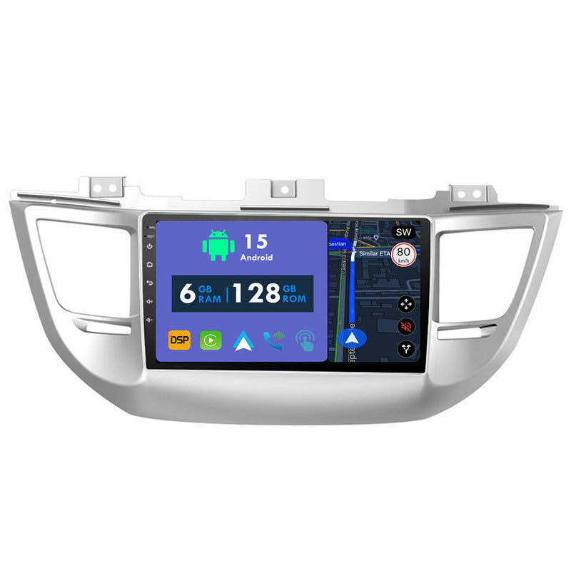 RoverOne Car Stereo Radio Bluetooth CarPlay GPS Navigation for Hyundai Tucson 3 2015 - 2018