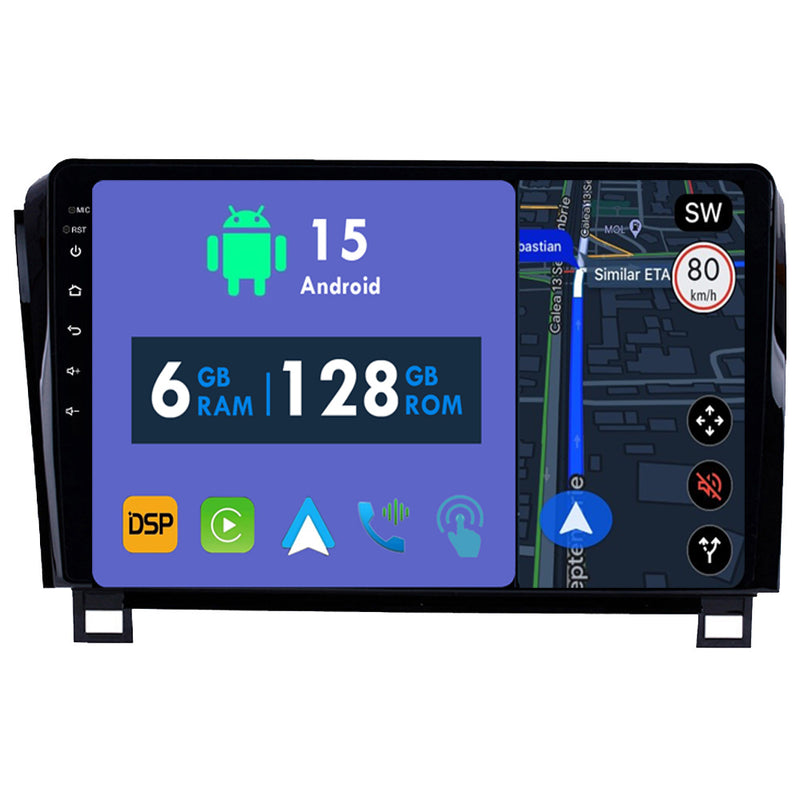 RoverOne Car Stereo Radio Bluetooth CarPlay GPS Navigation for Toyota Tundra XK50 2007 - 2013 Sequoia XK60 2008 - 2017