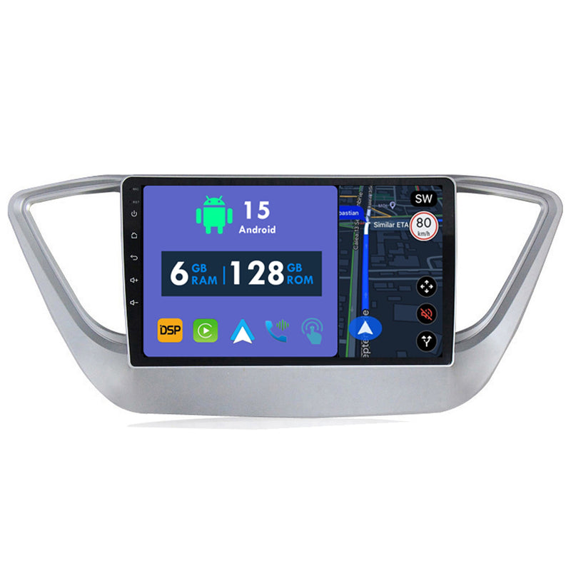 RoverOne Car Stereo Radio Bluetooth CarPlay GPS Navigation for Hyundai Solaris 2 Verna 2016 - 2020