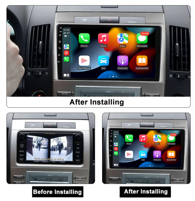 RoverOne Car Stereo Radio Bluetooth CarPlay GPS Navigation for Toyota Corolla Verso AR10 2004 - 2009
