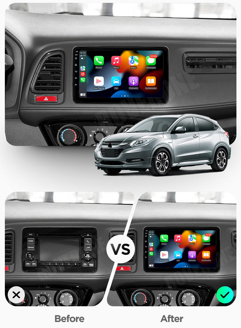 RoverOne Car Stereo Radio Bluetooth CarPlay GPS Navigation for Honda Vezel HR - V HRV HR V 2013 - 2018