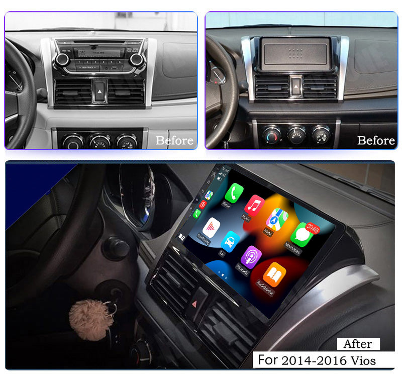 RoverOne Car Stereo Radio Bluetooth CarPlay GPS Navigation for Toyota Vios XP150 2013 - 2020