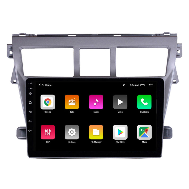 RoverOne Car Stereo Radio Bluetooth CarPlay GPS Navigation for Toyota Vios 2 2007 - 2013