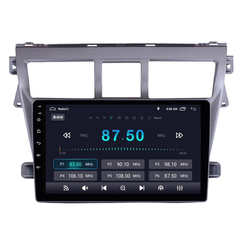 RoverOne Car Stereo Radio Bluetooth CarPlay GPS Navigation for Toyota Vios 2 2007 - 2013