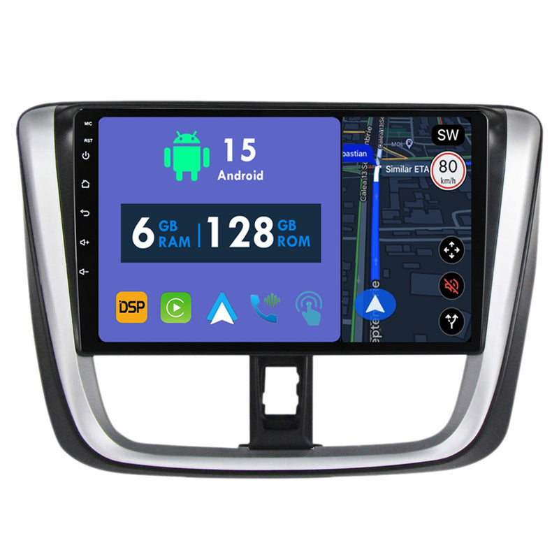 RoverOne Car Stereo Radio Bluetooth CarPlay GPS Navigation for Toyota Vios Yaris L 2016 - 2019