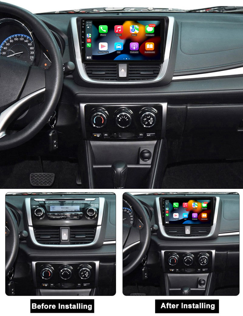 RoverOne Car Stereo Radio Bluetooth CarPlay GPS Navigation for Toyota Vios Yaris L 2016 - 2019