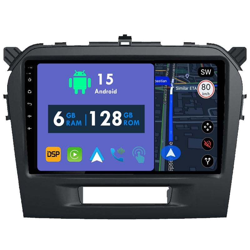 RoverOne Car Stereo Radio Bluetooth CarPlay GPS Navigation for Suzuki Vitara 4 2014 - 2018
