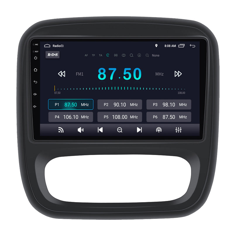 RoverOne Car Stereo Radio Bluetooth CarPlay GPS Navigation for Renault Trafic 3 2014 - 2021 for Opel Vivaro B 2014 - 2018