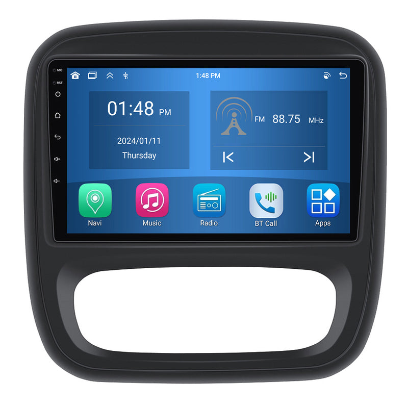 RoverOne Car Stereo Radio Bluetooth CarPlay GPS Navigation for Renault Trafic 3 2014 - 2021 for Opel Vivaro B 2014 - 2018