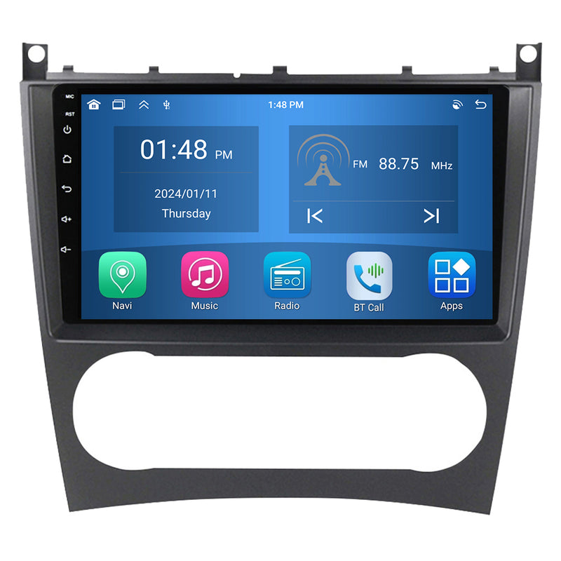 RoverOne Car Stereo Radio Bluetooth CarPlay GPS Navigation for Mercedes Benz C Class W203 W209 C180 C200 CL203 C209 A209 2004 - 2011