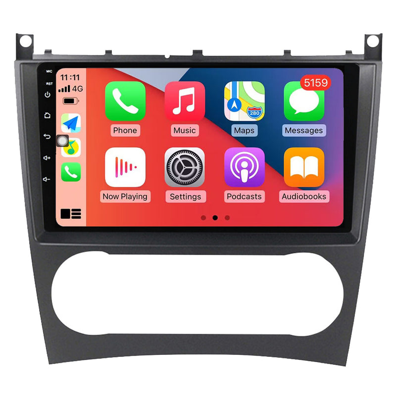 RoverOne Car Stereo Radio Bluetooth CarPlay GPS Navigation for Mercedes Benz C Class W203 W209 C180 C200 CL203 C209 A209 2004 - 2011