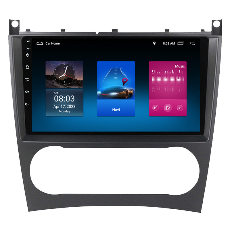 RoverOne Car Stereo Radio Bluetooth CarPlay GPS Navigation for Mercedes Benz C Class W203 W209 C180 C200 CL203 C209 A209 2004 - 2011