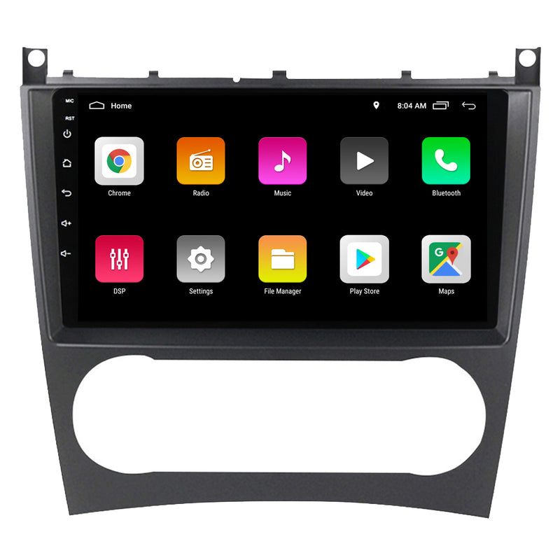 RoverOne Car Stereo Radio Bluetooth CarPlay GPS Navigation for Mercedes Benz C Class W203 W209 C180 C200 CL203 C209 A209 2004 - 2011