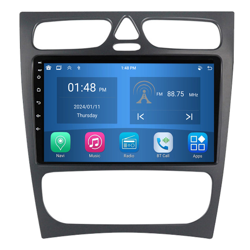 RoverOne Car Stereo Radio Bluetooth Car Play GPS Navigation for Mercedes Benz C Class S203 CL203 W203 2000 - 2004