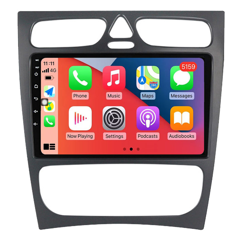 RoverOne Car Stereo Radio Bluetooth Car Play GPS Navigation for Mercedes Benz C Class S203 CL203 W203 2000 - 2004