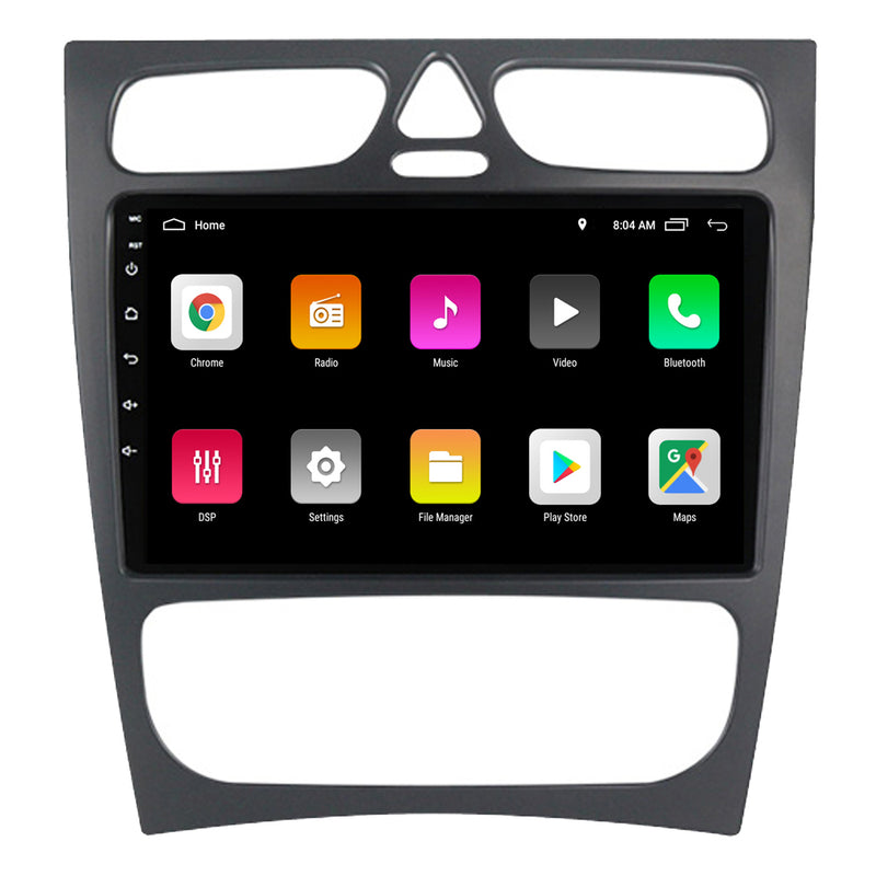 RoverOne Car Stereo Radio Bluetooth Car Play GPS Navigation for Mercedes Benz C Class S203 CL203 W203 2000 - 2004