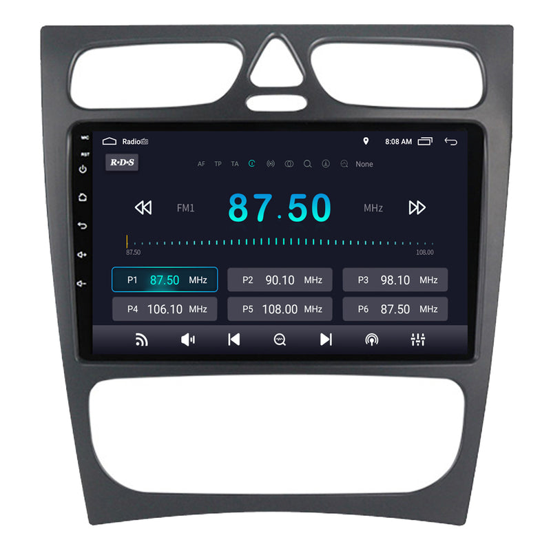 RoverOne Car Stereo Radio Bluetooth Car Play GPS Navigation for Mercedes Benz C Class S203 CL203 W203 2000 - 2004