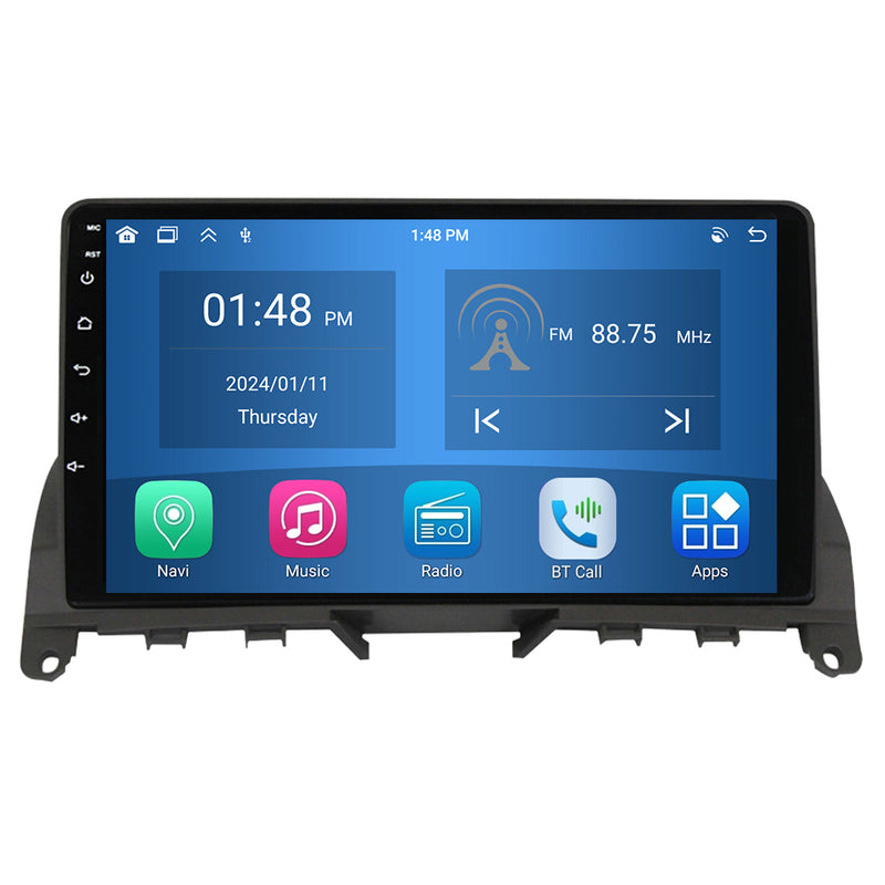 RoverOne Car Stereo Radio Bluetooth CarPlay GPS Navigation for Mercedes Benz C Class 3 W204 S204 2006 - 2011