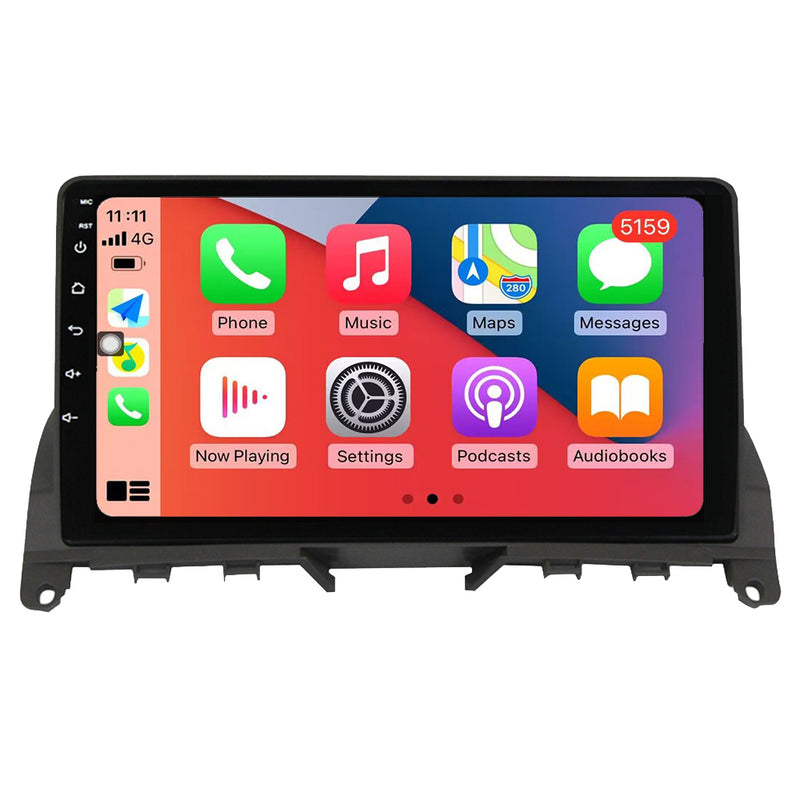 RoverOne Car Stereo Radio Bluetooth CarPlay GPS Navigation for Mercedes Benz C Class 3 W204 S204 2006 - 2011