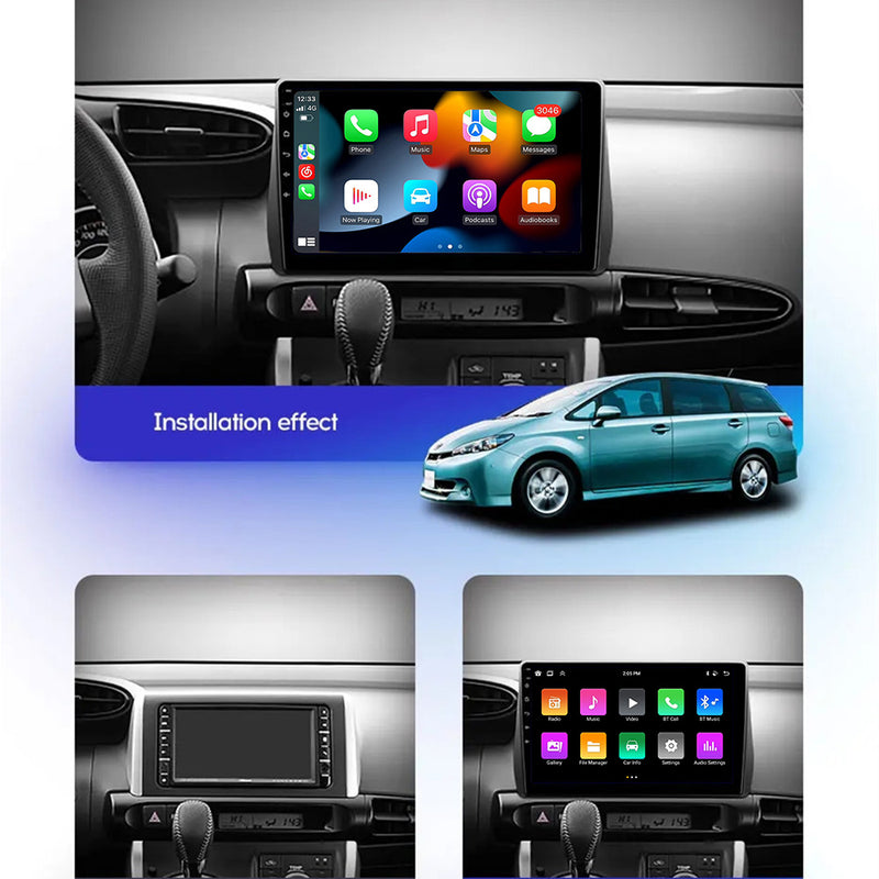 RoverOne Car Stereo Radio Bluetooth CarPlay GPS Navigation for Toyota Wish 2 II XE20 2009 - 2017