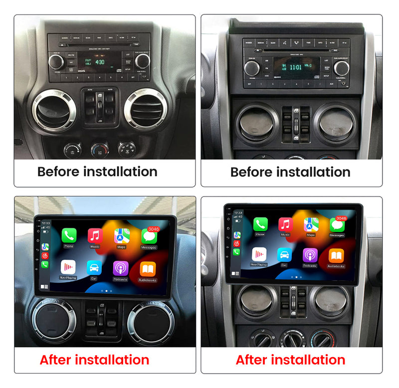 RoverOne Car Stereo Radio Bluetooth CarPlay GPS Navigation for Jeep Wrangler 2007 - 2018
