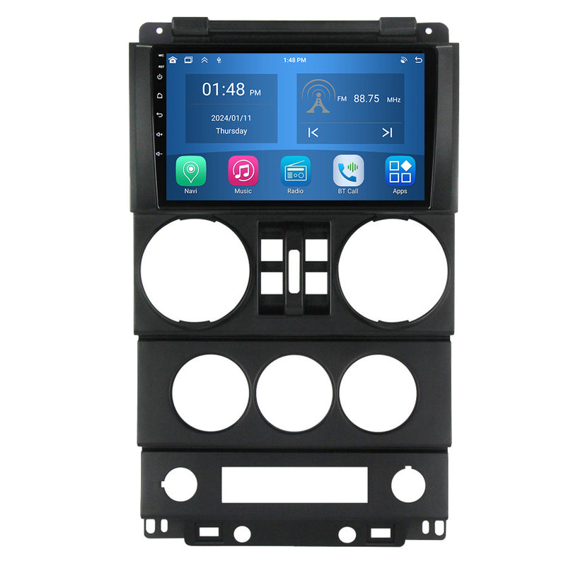 RoverOne Car Stereo Radio Bluetooth CarPlay GPS Navigation for Jeep Wrangler 3 JK 2008 - 2010