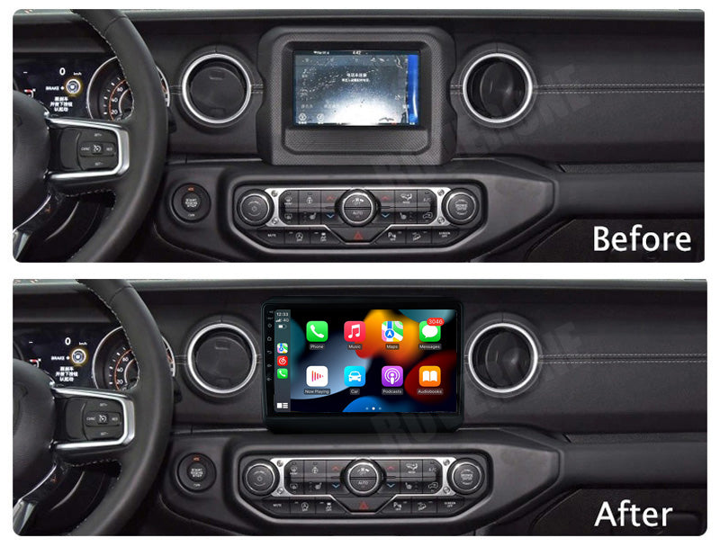 RoverOne Car Stereo Radio Bluetooth CarPlay GPS Navigation for Jeep Wrangler 4 JL 2018 - 2019