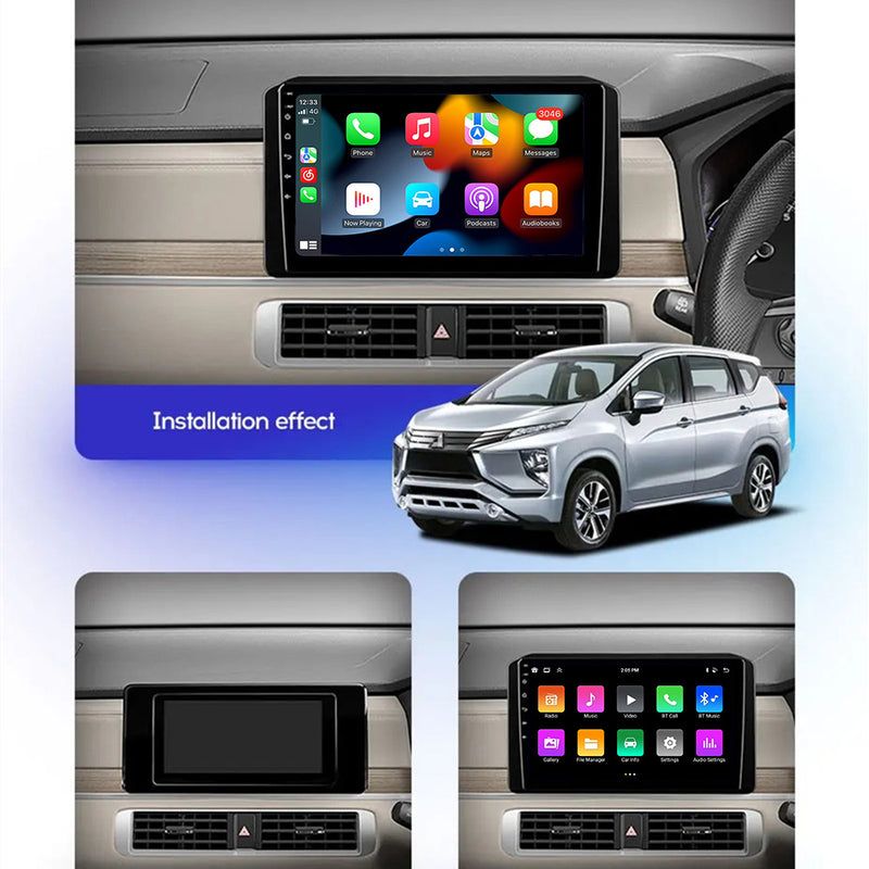 RoverOne Car Stereo Radio Bluetooth CarPlay GPS Navigation for Mitsubishi Xpander 2017 - 2020