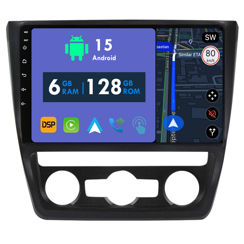 RoverOne Car Stereo Radio Bluetooth CarPlay GPS Navigation for Skoda Yeti 5L 2009 - 2014