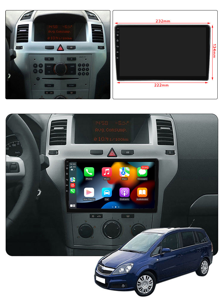 RoverOne Car Stereo Radio Bluetooth CarPlay GPS Navigation for Opel Zafira B 2005 - 2014